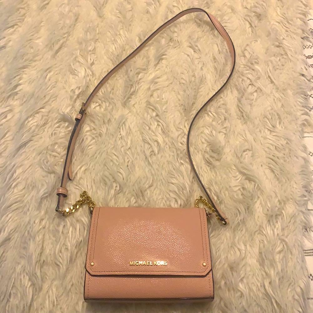 Michael Kors light pink cream color bag